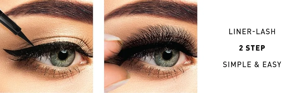 BlackPink Mink 5D Magnetic Lashes Liner-Lash 2 Step Simple Lover Fluffy Lash Fluffy Reusable Light Weight False Lashes Fake Eye Lash (BPM105) - 5D Magnetic Lashes Liner-Lash 2 Step Simple Lover Fluffy Lash Fluffy Reusable