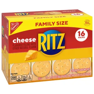 RITZ Cheese Sandwich Crackers, Family Size, 16 - 1.35 oz Packs - image