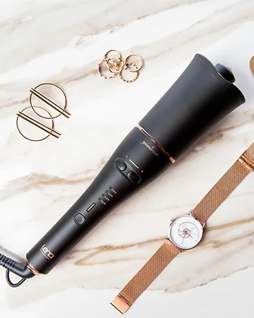 Lena Auto Hair Curler Automatic Curling Iron Ionic Curling Wand Self Rotating Curler Best for Long & Medium-Length Hair Black - LENA Geniecurl Auto Curler