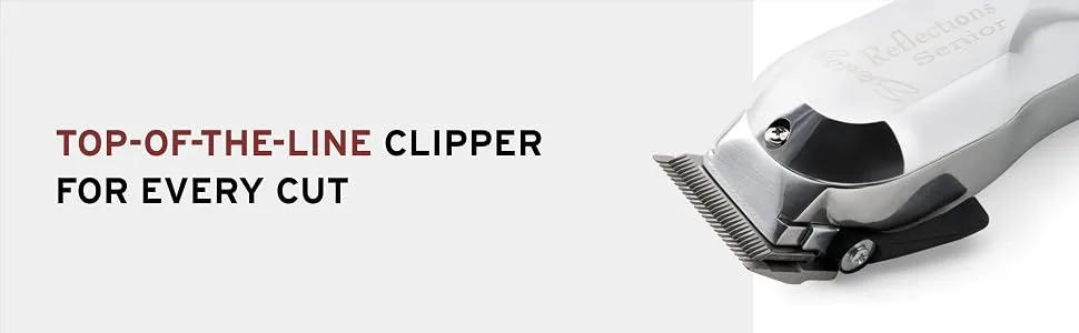 Wahl Professional - Reflections Senior Clipper - Adjustable Professional-Quality Electric Hair Clipper with Metal Housing and Chrome Lid - Reflections Senior