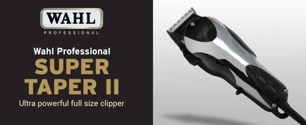 Wahl Professional Super Taper II Clipper High-Performance Electric Hair Cutting Tool Adjustable Blade Silver - product information 8