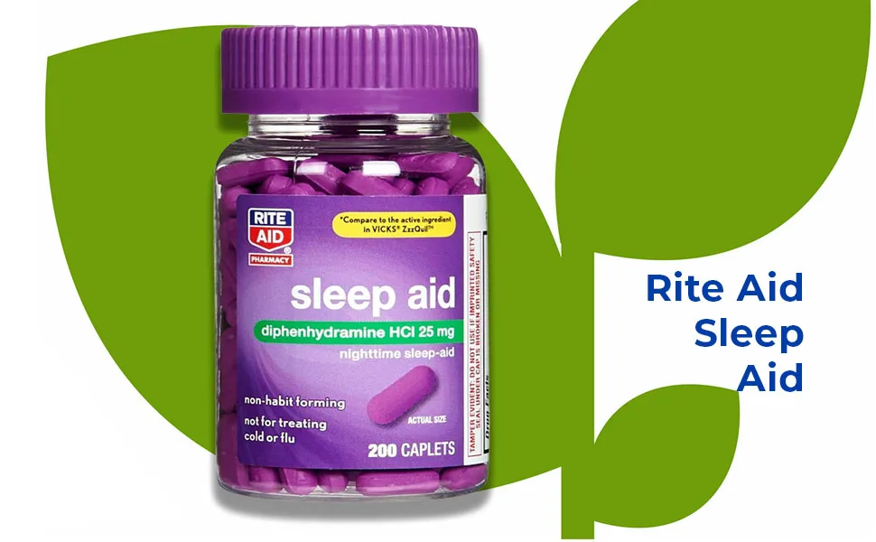 Rite Aid Sleep Aid Caplets, Diphenhydramine HCl, 25mg - 200 Count | Sleeping Pills for Adults | Sleep Aids for Adults | Sleep Aid Diphenhydramine | Natural Sleep Aids for Adults Extra Strength - Natural Sleep Aid Caplets Sleeping Pills Adults Extra Strength