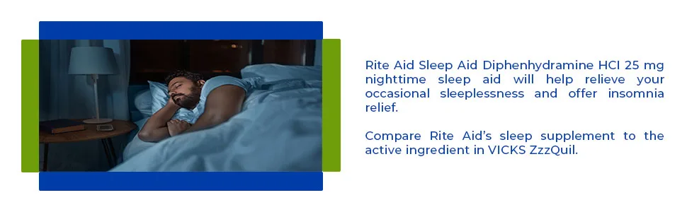 Rite Aid Sleep Aid Caplets, Diphenhydramine HCl, 25mg - 200 Count | Sleeping Pills for Adults | Sleep Aids for Adults | Sleep Aid Diphenhydramine | Natural Sleep Aids for Adults Extra Strength - Natural Sleep Aid Caplets Sleeping Pills Adults Extra Strength
