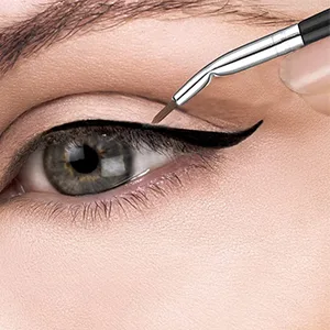 Fine Angled Eyeliner Brushes JASSINS Precision Gel Eye Liner Brush Synthetic Bristles Eye Makeup Tool Ultra Thin Slanted Flat Angle for Beauty Cosmetic Tool 2Pieces-A - product information 25