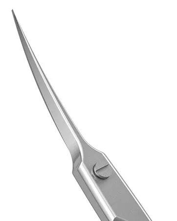 Lermende Cuticle Scissors with Curved Sharp Tip Portable Small Scissors Professional Cuticle Cutter Multi-Purpose Russian Manicure Cuticle Trimmer for Eyebrow Nail Eyelash Beards (Silver) Square Handle Silver - sharp cuticle scissors