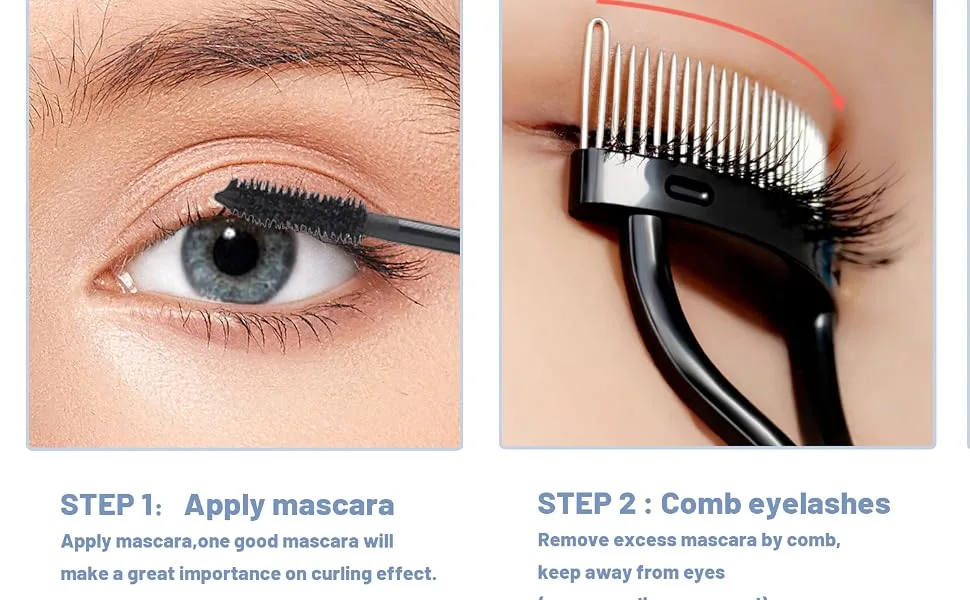 Heated Eyelash Curler Professional- Fast Heating Up Naturally Lashes Curling with Innovative ARC Desigh Perfect Fit Lash Quick Type-C Rechargeable 3 Heating Mode Anti-Burn Eyelid - steps