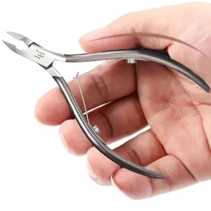Cuticle Trimmer with Cuticle Pusher Set Stainless Steel Cutter Professional Cuticle Nipper Remover Extremly Sharp Salon Quality Nail Tools - cuticle cutter