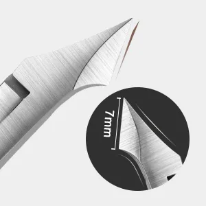 Cuticle Trimmer with Cuticle Pusher Set Stainless Steel Cutter Professional Cuticle Nipper Remover Extremly Sharp Salon Quality Nail Tools - cutile nipper