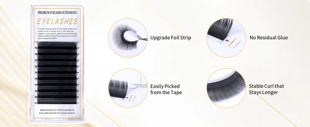Eyelash Extensions 2 D Curl 8-15mm Mixed Single Lash Extensions Supplies Individual Lashes Tray Volume & Silk Classic Lash (2 D Curl 8-15mm Mix) - Eyelash Extensions