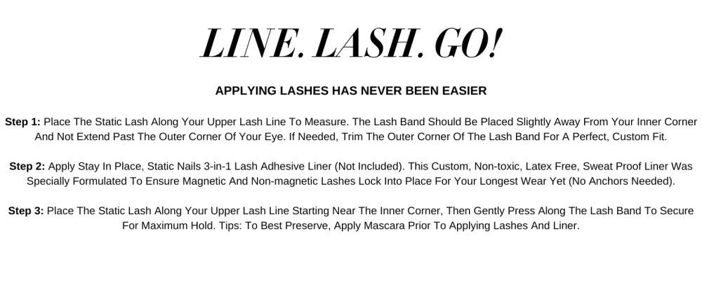 STATIC NAILS Eye Lash More Is More Black Glam - Line. Lash. GO