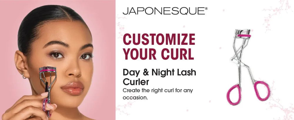 JAPONESQUE Day & Night Eyelash Curler with 2 Unique and Different Lash Pads That Offer Different Lash Curl Effects - Customize Your Curl