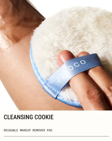 JUNO & Co. Microfiber Makeup Sponge Dual Layer Technology for Full Coverage Flawless Makeup Blender for Foundation Powder and Cream (Velvet Style and Blue Color) - Cleansing Cookie