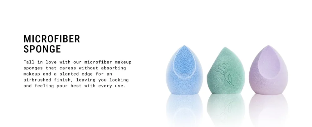 JUNO & Co. Microfiber Makeup Sponge Dual Layer Technology for Full Coverage Flawless Makeup Blender for Foundation Powder and Cream (Velvet Style and Blue Color) - Description