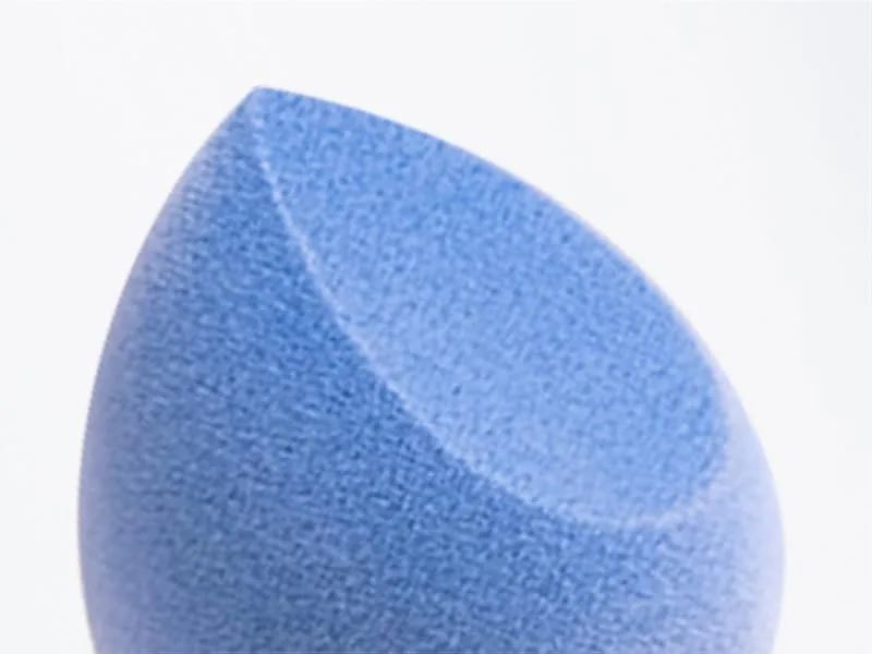 JUNO & Co. Microfiber Makeup Sponge Dual Layer Technology for Full Coverage Flawless Makeup Blender for Foundation Powder and Cream (Velvet Style and Blue Color) - ERGONOMIC SHAPE