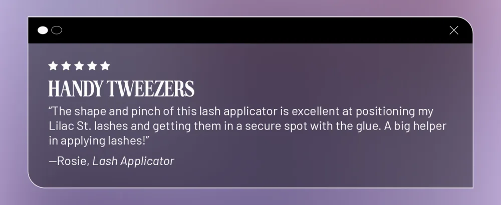 Lilac St. Lash Applicator for Faux Eyelash Clusters - Custom made for Precision Lash Placement - Use for Lash Extension Wisps and False Lashes - nav 3