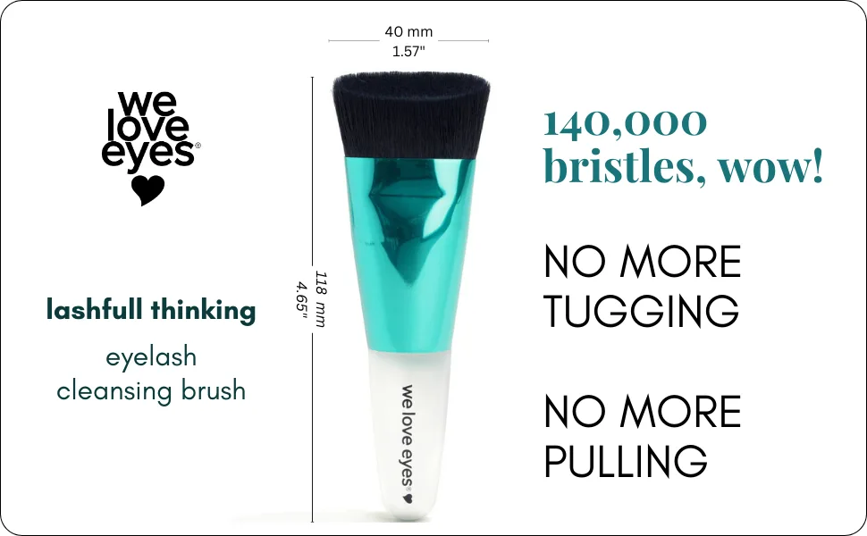 We Love Eyes Lashfull Thinking lash + brow cleansing brush - limit unnecessary lash and brow loss when removing eye makeup - dome brush