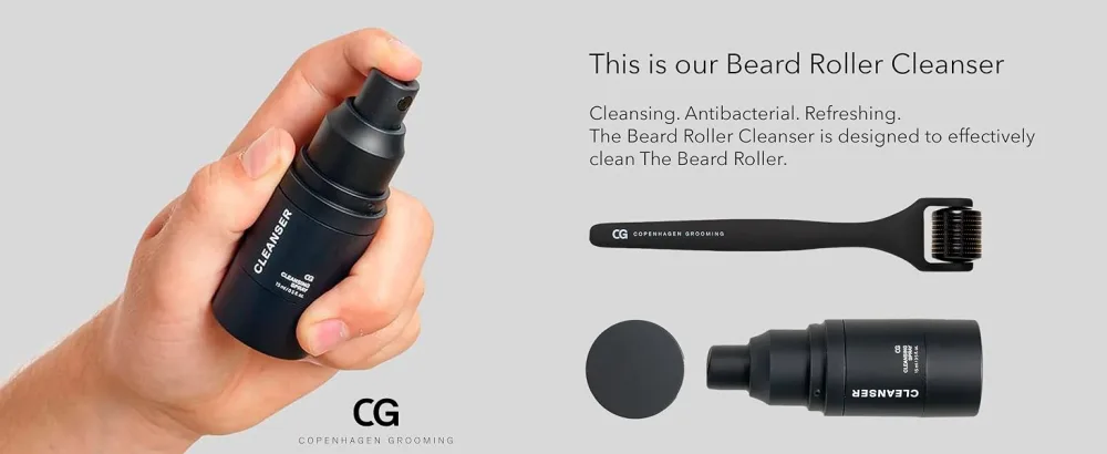 Copenhagen Grooming Beard Roller Cleanser - Beard Derma Roller Sanitizer - Derma Roller Cleaner - Cleanser For Beard Growth Roller - activator
