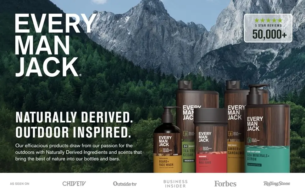 Every Man Jack Mens Aged Bourbon Beard Set - Five Full-Sized Grooming Essentials For a Complete Routine - Beard + Face Wash Beard + Face Lotion Hydrating Beard Oil Beard Butter and Beard Comb - image