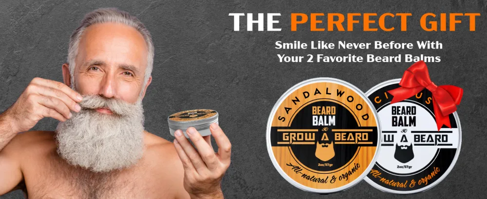 GROW ALPHA Beard Care Set - Conditioner Softener Moisturizer For Groomed Beards Ideal Men's Gift - beard growth natural beard mustache conditioner beard straightener beard maintenance beard balms