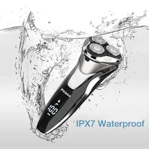 Electric Shavers Men: Phisco RMS8112-ValuePro - Ultra Quiet Waterproof Rotary Shaver LED Display Wet/Dry Pop-up Trimmer Rechargeable - waterprof shaver