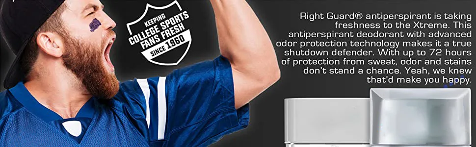 Right Guard Xtreme Defense Antiperspirant Deodorant Invisible Solid Stick, Fresh Blast, 2.6 Ounce , 4 Count (Pack of 1) - right guard, xtreme defense deodorant, deodorant