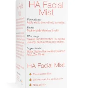 Hyaluronic Acid Facial Mist Moisturizer Spray Hydrating Primer & Makeup Setting Spray 2 oz. - Hyalogic Episilk Brand - hyalogic