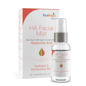 Hyaluronic Acid Facial Mist Moisturizer Spray Hydrating Primer & Makeup Setting Spray 2 oz. - Hyalogic Episilk Brand - hyalogic