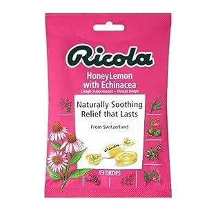 Ricola HoneyLemon with Echinacea Cough Suppressant Throat Drops, 19 Count (Pack of 1) - product information 1