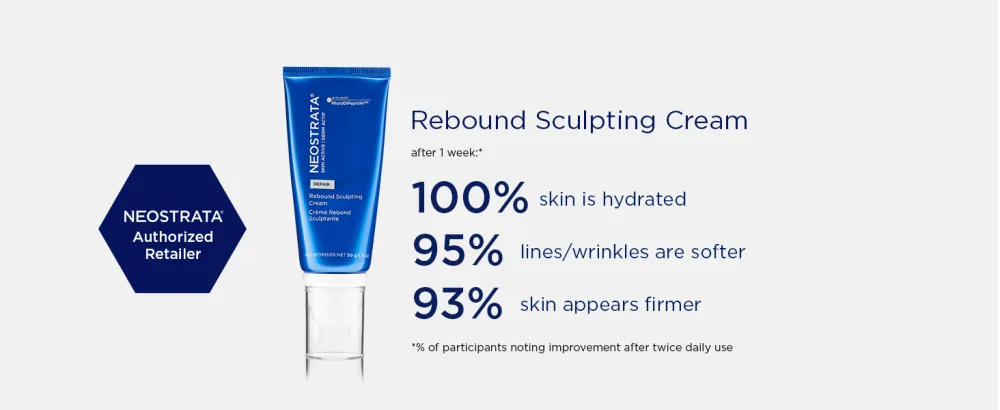NEOSTRATA Rebound Sculpting Cream Multi-Action Lifting Moisturizer With Glycolic Acid Peptides and AHA/PHA Blend Hydrating Non-comedogenic 1.7 oz - rebound sculpting cream