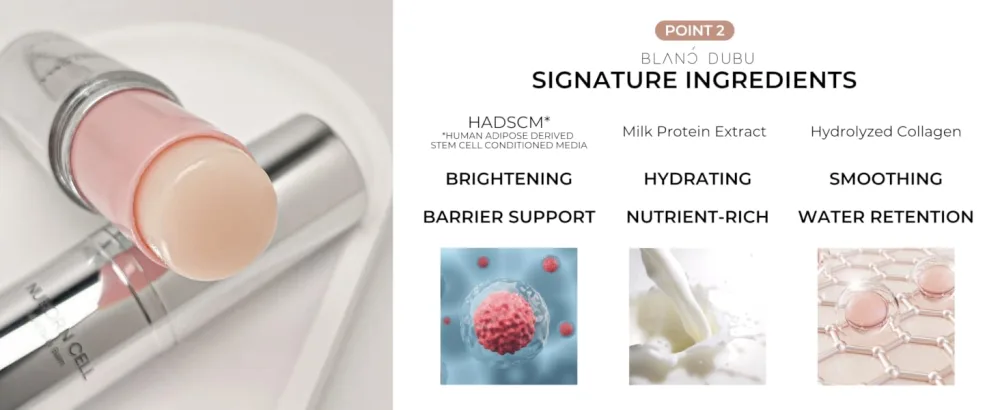 NUBORN CELL Multi Talks Balm | Advanced Moisturizing Face Balm Stick with Stem Cell Conditioned Media Milk Protein Extract and Hydrolyzed Collagen | Made In Korea | 9.4g - Multi Talks Balm 3