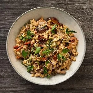 RiceSelect Arborio Rice for Italian Risotto, Premium Gluten Free Rice, Non-GMO, 32 Ounce Jar - Mushroom risotto in bowl
