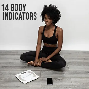 RHINO Smart Scale for Body Weight, High Precision, Bluetooth, Fitdays App, iOS and Android, Bathroom Wireless Machine for Fat, Muscle, BMI, 14 Body Indicators, 400lb (Black) - Set goals data graphs sync information whole family friends user profiles Bathroom Weighing Machine