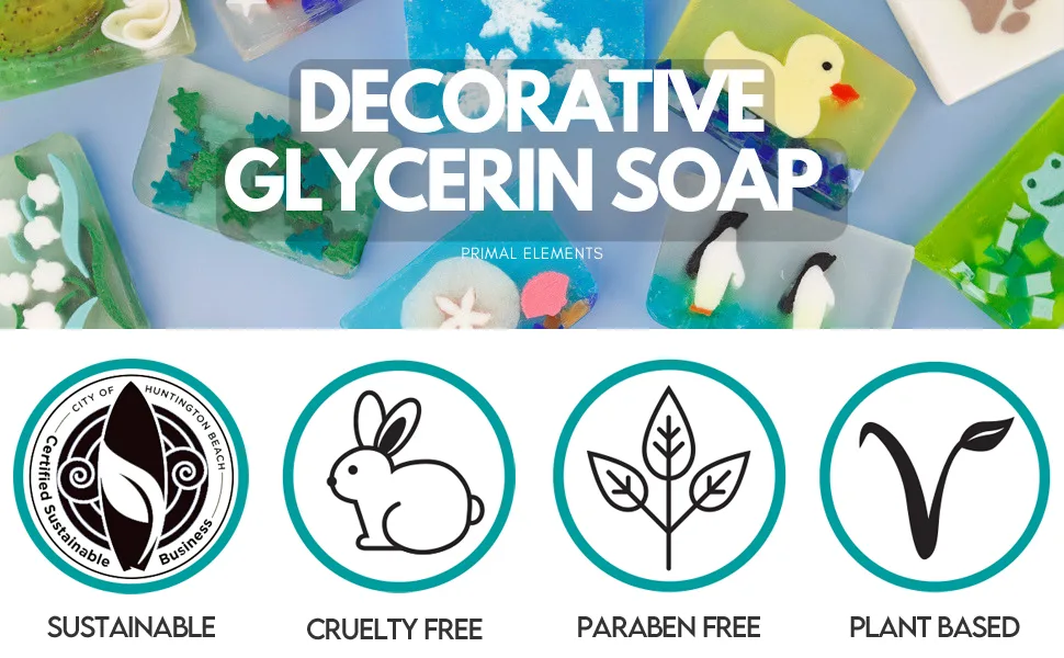 Primal Elements Glycerin Bar Soap | Easter Soap Helps All Skin Types Sensitive Oily & Dry Skin | NO PARABENS VEGAN GLUTEN FREE 100% VEGETABLE BASE - (Easter Bunny) - decorative soap, glycerin soap, vegan soap, paraben free soap, glycerine soap,bath soap,bar soap
