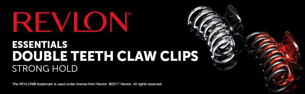 Revlon Strong Hold Hair Claw Clips, Brown/Black, 2 Count (Pack of 1) - product information 1