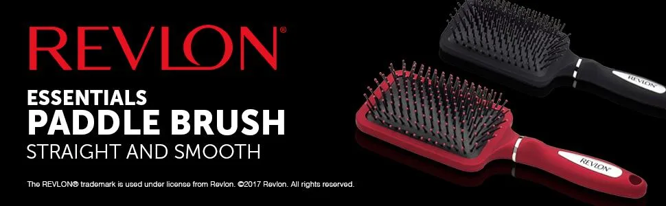 Revlon Straight & Smooth Soft Touch Paddle Hair Brush Set, Black + Berry - product information 1