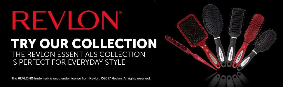 Revlon Straight & Smooth Soft Touch Paddle Hair Brush Set, Black + Berry - product information 7