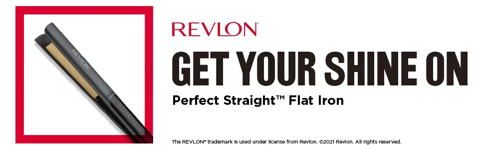 Revlon Smooth Brilliance Ceramic Hair Flat Iron | Smooth Glide and Ultra-Sleek Sylas, (1 in) 1 INCH_BLACK - flatiron; flatirons; straightener; straighteners; hairstraightener; hairstraighteners; ceramic