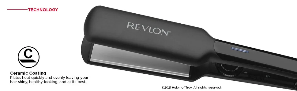 Revlon Smooth and Straight Ceramic Flat Iron | Fast Results, Smooth Styles (2 in) 2 Inch (Pack of 1) - flatiron; flatirons; straightener; straightener; hairstraightener; hairstraighteners; revlon