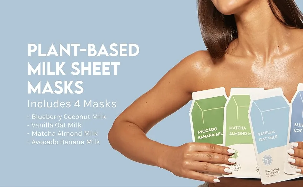 ESW Beauty Plant-Based Milk Mask Set - Plant-Based Milk Sheet Masks