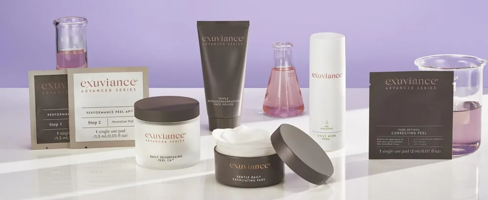 EXUVIANCE Dark Spot Correcting Starter Set (35g Triple Microdermabrasion Face Polish/2 pads Pure Retinol Corecting Peel) - Triple Microdermabrasion Face Polish