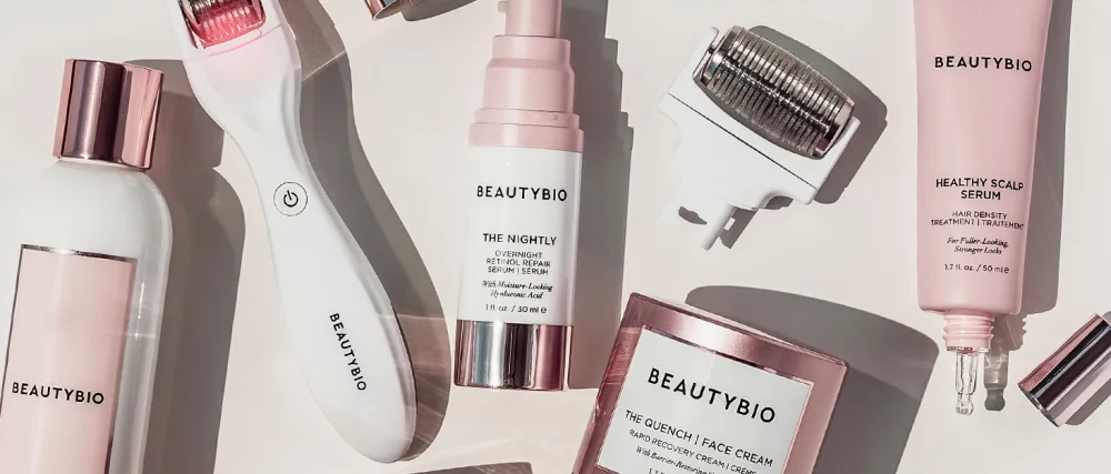 GLOfacial Tips Replacement Kit. Large & Small Tips + Cleaning Brush - beautybio glopro skincare microneedle microdermabrasion derma roller night