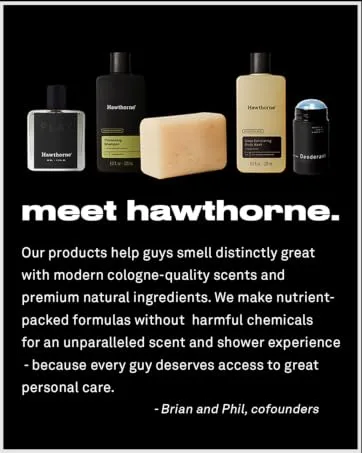 Hawthorne Exfoliating Bar Soap - Hawthorne mens cologne, shampoo for men, body wash and deodorant for men. Best-smelling mens care.