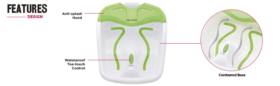 REVLON Massaging Foot Spa - footspa; footspas; footbath; footbaths; footmassage; footmassagers; revlon; achyfeet; RVFB7033