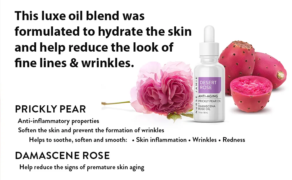 Nurse Jamie Desert Rose Anti-Aging Oil 1 oz. - Ingredients