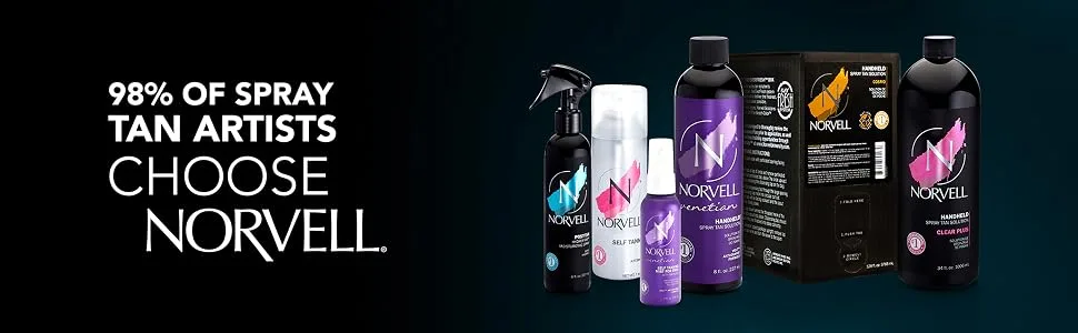 Norvell Pro Lab Kit - Professional Spray Tan Additives Kit DHA Boost 2 oz. Hydration Lift 2 oz. Collagen Boost 2 oz. & Vitamin Bath 2 oz. - sunless self tanning