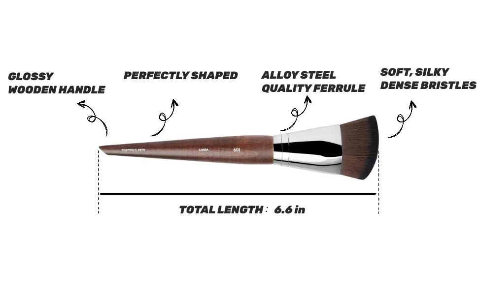 Diamond Shaped Liquid Foundation Makeup Brush Brown - h3A+4