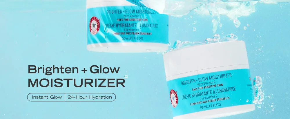 First Aid Beauty Brighten + Glow Moisturizer Light Gel Cream Moisturizer with Vitamin C Brightens for an Instant Healthy Glow 1.7 oz. - Brighten Glow Moisturizer Vit C