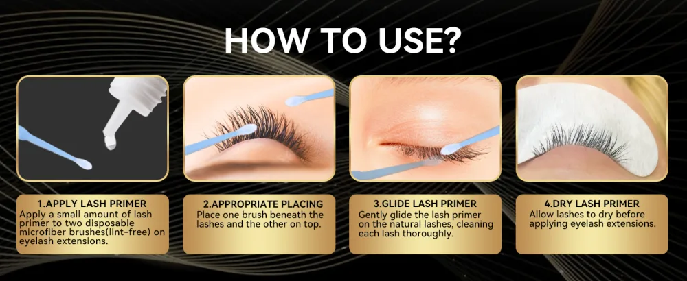 Lash Primer for Eyelash Extensions 15ml Eyelash Primer Before Mascara Lash Extension Primer Remove Protein Oil Cosmetic Residue Increase Adhesive Bonding Power Professional Use Only - lash primer