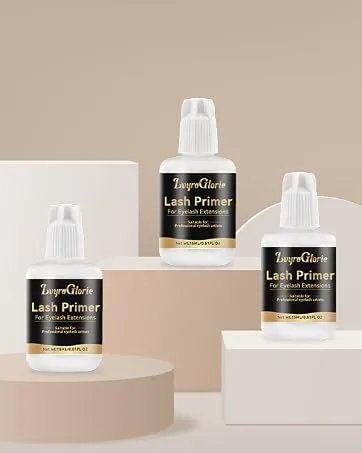 Lash Primer for Eyelash Extensions 15ml Eyelash Primer Before Mascara Lash Extension Primer Remove Protein Oil Cosmetic Residue Increase Adhesive Bonding Power Professional Use Only - lash primer