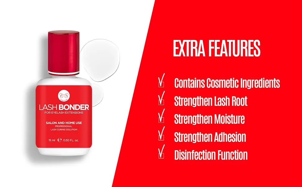 Super Bonder for Lash Extensions - Lash Bonder for Eyelash Extensions Professional Use Faster Drying Improves Retention Waterproof Odourless No Irritation - product information 14